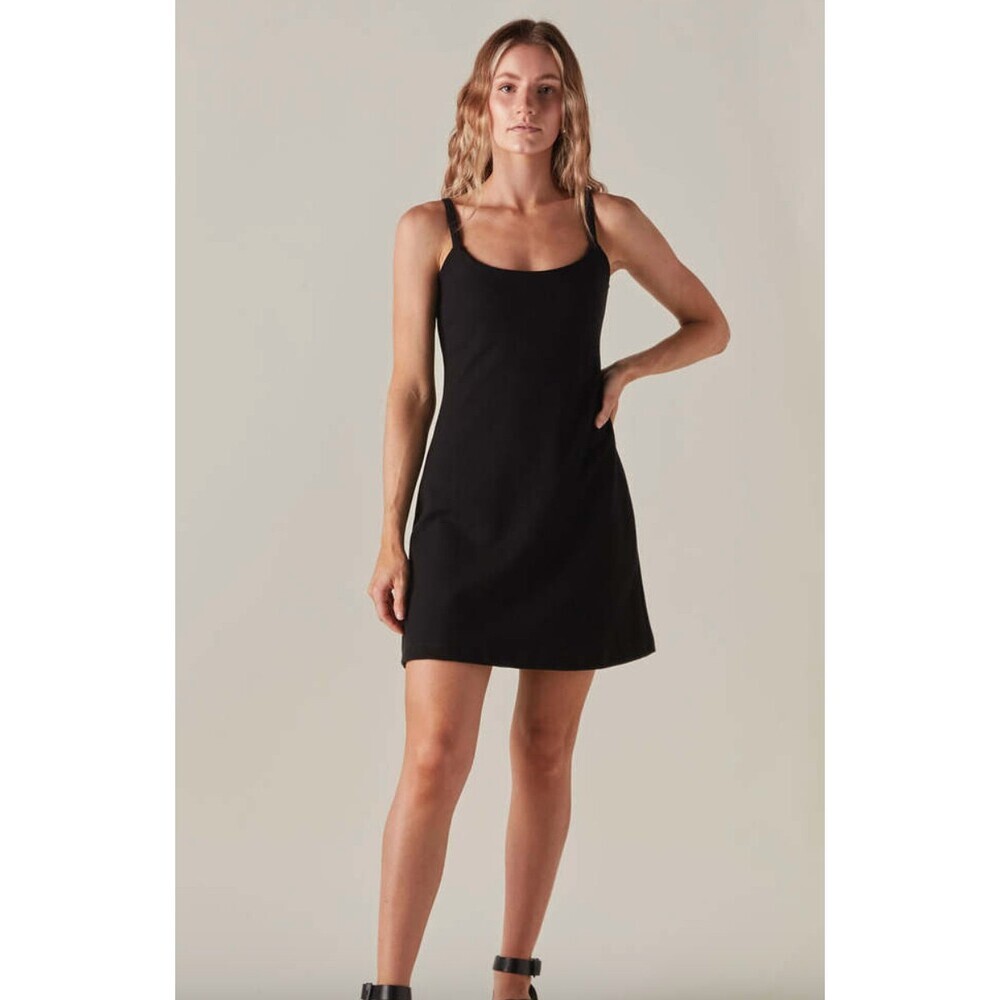 LESET Rio Tank Mini Dress in Black Size Large Simple Capsule Wardrobe